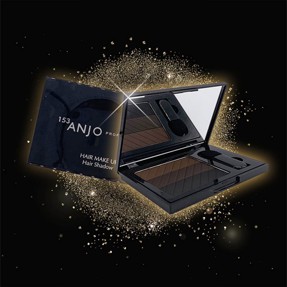 [ANJO] HAIR MAKE UP: 3-Color Hair Shadow | Complex Coverage, Non-Slip, Water & Sweat Resistant with Excellent Adhesion-Made in Korea